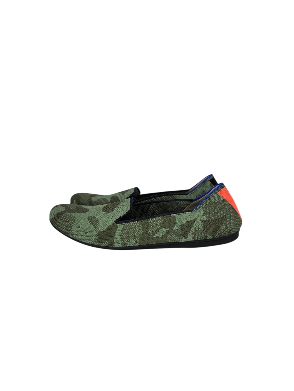 Rothy's The Loafer Flats Green Olive Camo Slip‎ On Women's Casual Shoes Size 7